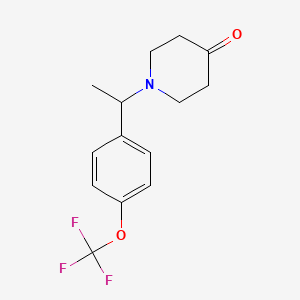 1-(1-(4-(Trifluoromethoxy)phenyl)ethyl)piperidin-4-one