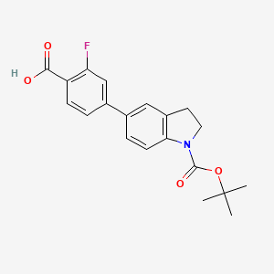 4-(1-(tert-Butoxycarbonyl)indolin-5-yl)-2-fluorobenzoic acid