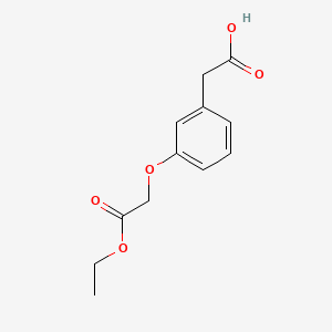 molecular formula C12H14O5 B8269382 2-(3-(2-Ethoxy-2-oxoethoxy)phenyl)acetic acid 