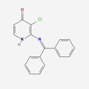 molecular formula C18H13ClN2O B8269420 3-chloro-2-((diphenylmethylene)amino)pyridin-4(1H)-one 