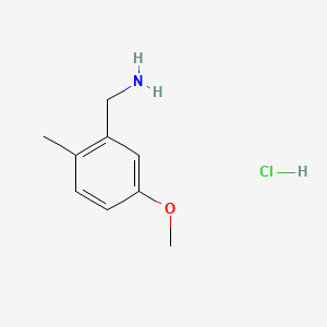 molecular formula C9H14ClNO B8269492 1-(5-Methoxy-2-methylphenyl)methanamine hydrochloride 