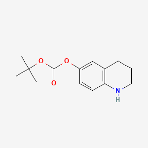 molecular formula C14H19NO3 B8269543 tert-Butyl (1,2,3,4-tetrahydroquinolin-6-yl) carbonate 