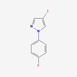 molecular formula C9H6FIN2 B8269563 1-(4-Fluorophenyl)-4-iodo-1H-pyrazole 