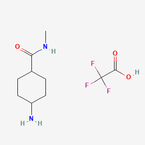 molecular formula C10H17F3N2O3 B8269570 4-Amino-N-methylcyclohexane-1-carboxamide 2,2,2-trifluoroacetate 