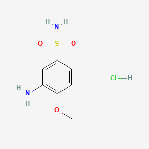 molecular formula C7H11ClN2O3S B8269574 3-Amino-4-methoxybenzenesulfonamide hydrochloride 