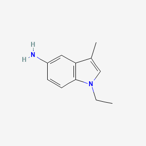 molecular formula C11H14N2 B8269590 1-Ethyl-3-methyl-1H-indol-5-amine 