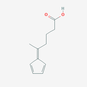molecular formula C11H14O2 B8269602 Hexanoic acid, 5-(2,4-cyclopentadien-1-ylidene)- CAS No. 833447-36-2