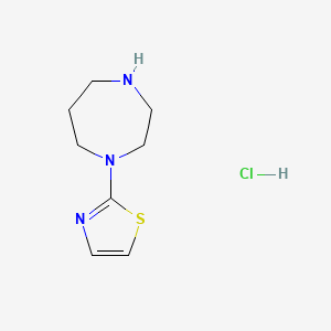 molecular formula C8H14ClN3S B8269689 2-(1,4-Diazepan-1-yl)thiazole hydrochloride 