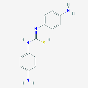 molecular formula C13H14N4S B8269694 N,N'-bis(4-aminophenyl)carbamimidothioic acid 