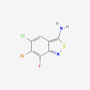 6-Bromo-5-chloro-7-fluoro-2,1-benzothiazol-3-amine