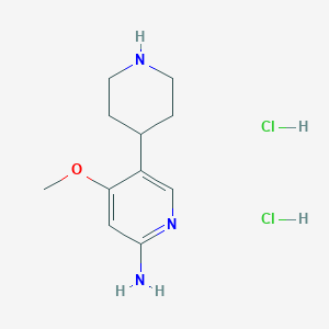 4-Methoxy-5-piperidin-4-ylpyridin-2-amine;dihydrochloride