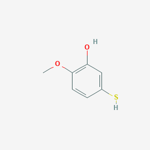 molecular formula C7H8O2S B8269772 3-Hydroxy-4-methoxythiophenol CAS No. 69845-06-3
