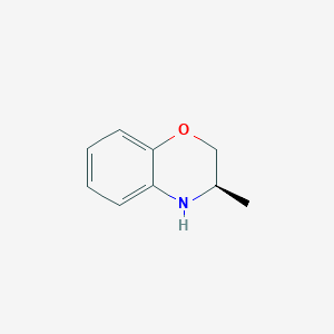 molecular formula C9H11NO B8269934 3-Methyl-3,4-dihydro-2H-1,4-benzoxazine, (3R)- CAS No. 204926-14-7