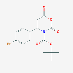 molecular formula C15H16BrNO5 B8270014 N-Boc-beta-alanine-beta-4'-bromophenyl-N-carboxyanhydride CAS No. 886362-54-5