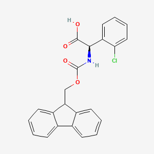 molecular formula C23H18ClNO4 B8270324 N-Fmoc-R-2-Chlorophenylglycine CAS No. 1260589-83-0