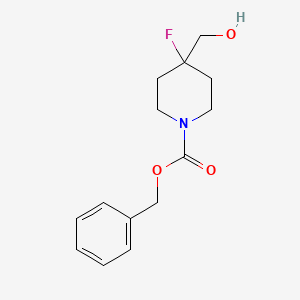 molecular formula C14H18FNO3 B8270336 Benzyl 4-fluoro-4-(hydroxymethyl)piperidine-1-carboxylate CAS No. 240400-84-4