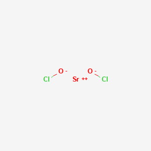 molecular formula Sr(ClO)2<br>Cl2O2S B082704 Strontium hypochlorite CAS No. 14674-76-1