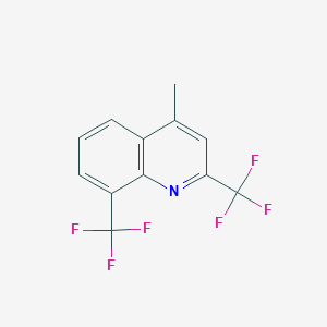 molecular formula C12H7F6N B8270524 2,8-Bis(trifluoromethyl)-4-methylquinoline CAS No. 57124-23-9