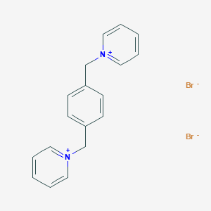 molecular formula C18H18BrN2+ B082707 1-[[4-(Pyridin-1-ium-1-ylmethyl)phenyl]methyl]pyridin-1-ium;bromide CAS No. 14208-10-7