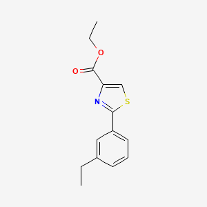 B8271079 2-(3-Ethyl-phenyl)-thiazole-4-carboxylic acid ethyl ester CAS No. 885278-81-9