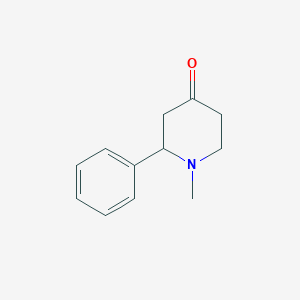 molecular formula C12H15NO B8271143 1-Methyl-2-phenylpiperidin-4-one CAS No. 91640-05-0