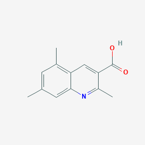 molecular formula C13H13NO2 B8271193 2,5,7-Trimethylquinoline-3-carboxylic acid CAS No. 948290-95-7
