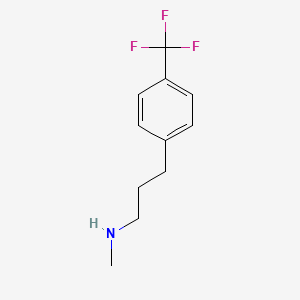 molecular formula C11H14F3N B8271315 4-Trifluoromethyl-N-methyl-benzenepropanamine CAS No. 459872-43-6