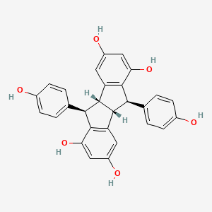 molecular formula C28H22O6 B8271640 Pallidol CAS No. 1622292-61-8