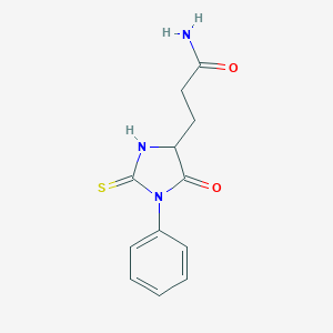 molecular formula C12H13N3O2S B082723 5-Oxo-1-phenyl-2-thioxoimidazolidine-4-propionamide CAS No. 10567-86-9