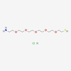 molecular formula C12H28ClNO5S B8272340 HS-PEG5-CH2CH2NH2 (hydrochloride) 