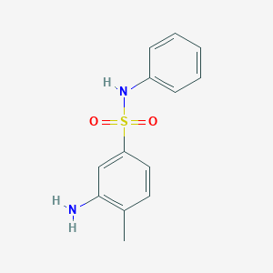 molecular formula C13H14N2O2S B082724 2-Amino-N-phenyltoluene-4-sulphonamide CAS No. 13065-83-3