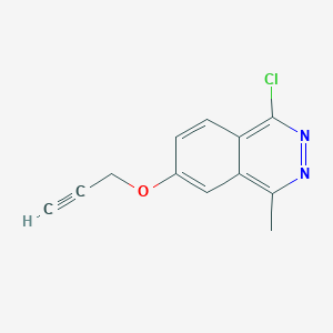 molecular formula C12H9ClN2O B8272431 1-Chloro-4-methyl-6-(prop-2-ynyloxy)phthalazine 