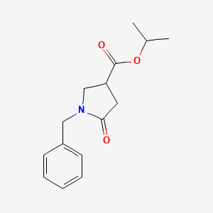 molecular formula C15H19NO3 B8272459 Isopropyl n-benzylpyrrolidin-2-one-4-carboxylate 
