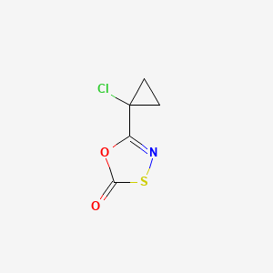 molecular formula C5H4ClNO2S B8272467 5-(1-Chlorocyclopropyl)-1,3,4-oxathiazol-2-one 
