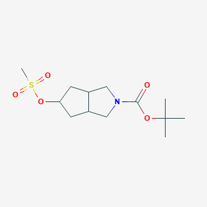 molecular formula C13H23NO5S B8272740 tert-butyl 5-[(methylsulfonyl)oxy]hexahydrocyclopenta[c]pyrrole-2(1H)-carboxylate 