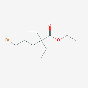 molecular formula C11H21BrO2 B8272821 Ethyl 5-bromo-2,2-diethylvalerate 
