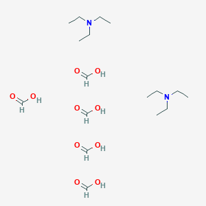 molecular formula C17H40N2O10 B082729 甲酸三乙胺络合物 5:2 CAS No. 15077-13-1