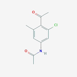 molecular formula C11H12ClNO2 B8272918 N-(4-acetyl-3-chloro-5-methylphenyl)acetamide 