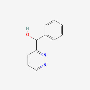 molecular formula C11H10N2O B8273906 alpha-Phenylpyridazine-3-methanol 