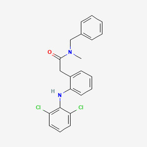 molecular formula C22H20Cl2N2O B8273968 N-benzyl-N-methyl-o-(2,6-dichloroanilino)phenylacetamide 
