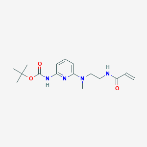 molecular formula C16H24N4O3 B8274019 Tert-butyl 6-((2-acrylamidoethyl)(methyl)amino)pyridin-2-ylcarbamate 