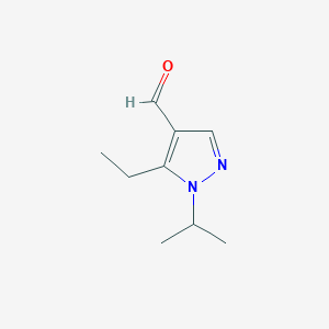 molecular formula C9H14N2O B8274051 5-Ethyl-1-isopropyl-1H-pyrazole-4-carbaldehyde 