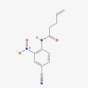 molecular formula C12H11N3O3 B8274131 N-(4-cyano-2-nitrophenyl)pent-4-enamide CAS No. 952511-76-1