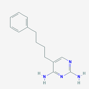 molecular formula C14H18N4 B8274145 2,4-Diamino-5-(4-phenylbutyl)pyrimidine 