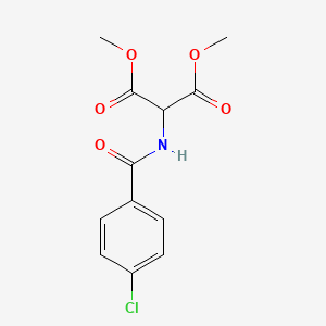 molecular formula C12H12ClNO5 B8274164 Dimethyl 2-(4-chlorobenzoylamino)malonate 