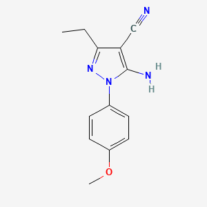 5-amino-3-ethyl-1-(4-methoxyphenyl)-1H-pyrazole-4-carbonitrile