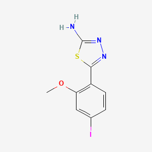 5-(4-Iodo-2-methoxyphenyl)-1,3,4-thiadiazol-2-amine