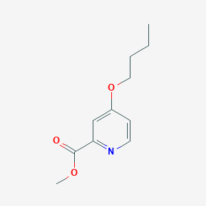 molecular formula C11H15NO3 B8274275 Methyl 4-butoxypyridine-2-carboxylate 