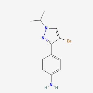 {4-[4-bromo-1-(1-methylethyl)-1H-pyrazol-3-yl]phenyl}amine