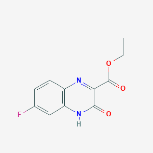 molecular formula C11H9FN2O3 B8274297 Ethyl 6-fluoro-3-hydroxyquinoxaline-2-carboxylate 